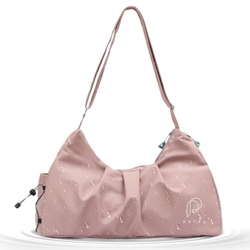 PALAY Women Gym Bag Fashion Nylon Gym Bag with Shoe Compartment Duffle Bag Travel Shoulder Bag Multifunctional Gym Bag Waterproof Day Pack Shoulder Bag Gym Bag with Adjustable Shoulder Strap, Pink PALAY Women Gym Bag Fashion Nylon Gym Bag with Shoe Compartment Duffle Bag Travel Shoulder Bag Multifunctional Gym Bag Waterproof Day Pack Shoulder Bag Gym Bag with Adjustable Shoulder Strap, Pink